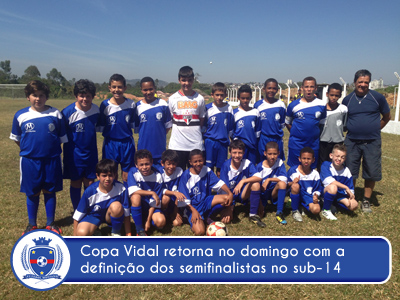 Copa Vidal retorna com definição dos semifinalistas do Sub 14