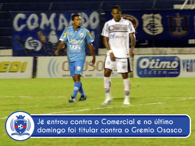 Jé estréia como titular no Grêmio Catanduvense